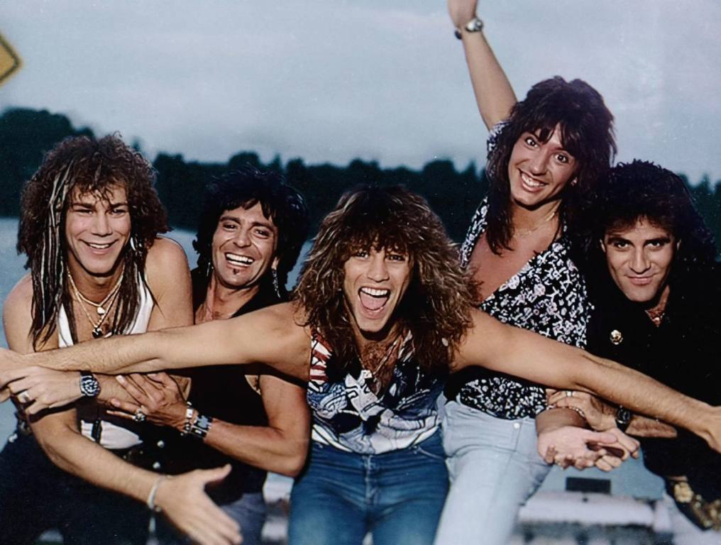 Bon Jovi band photo circa 'Slippery When Wet.'