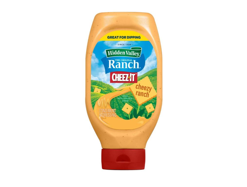 Hidden Valley's Cheez-It collaboration Cheezy Ranch bottle.