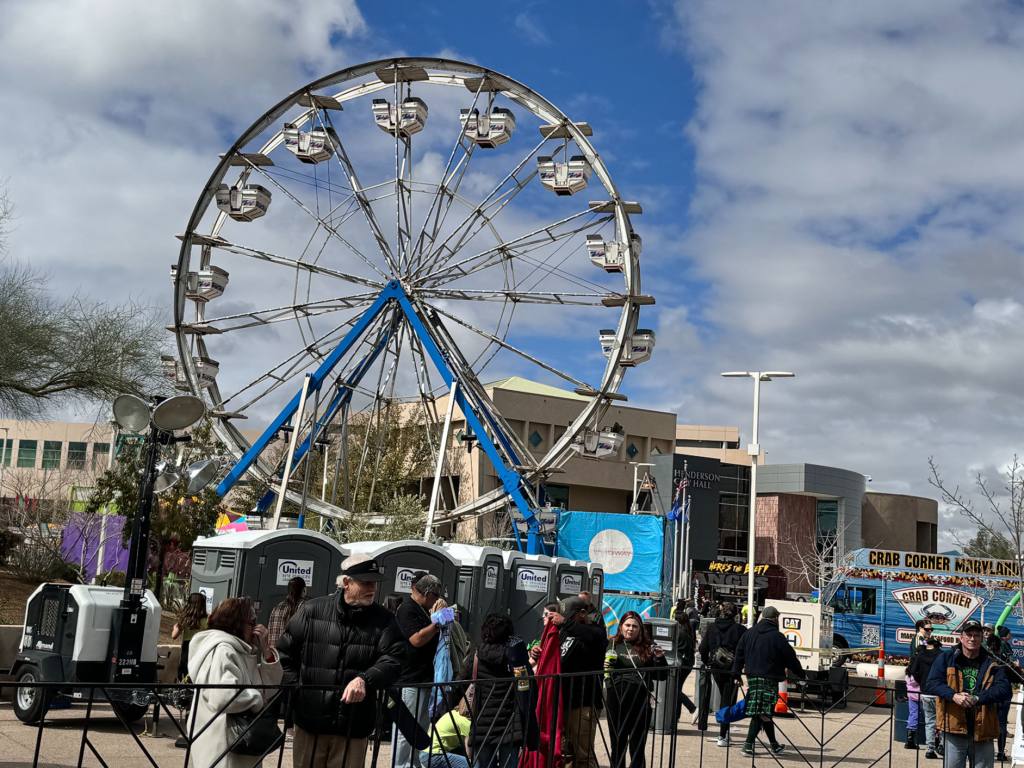 Ferris Wheel at St. Patrick's Day parade.