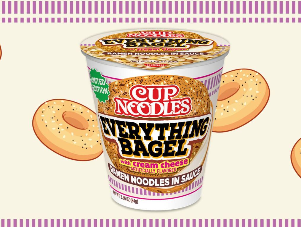 Cup Noodles takes a bite out of the Everything Seasoning craze for an unmatched bagel experience with Cup Noodles Everything Bagel with Cream Cheese.