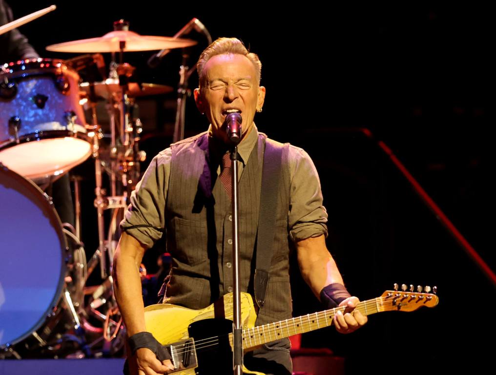 Bruce Springsteen performs onstage during the Springsteen & The E Street Band 2024 Tour at Kia Forum on April 04, 2024 in Inglewood, California.