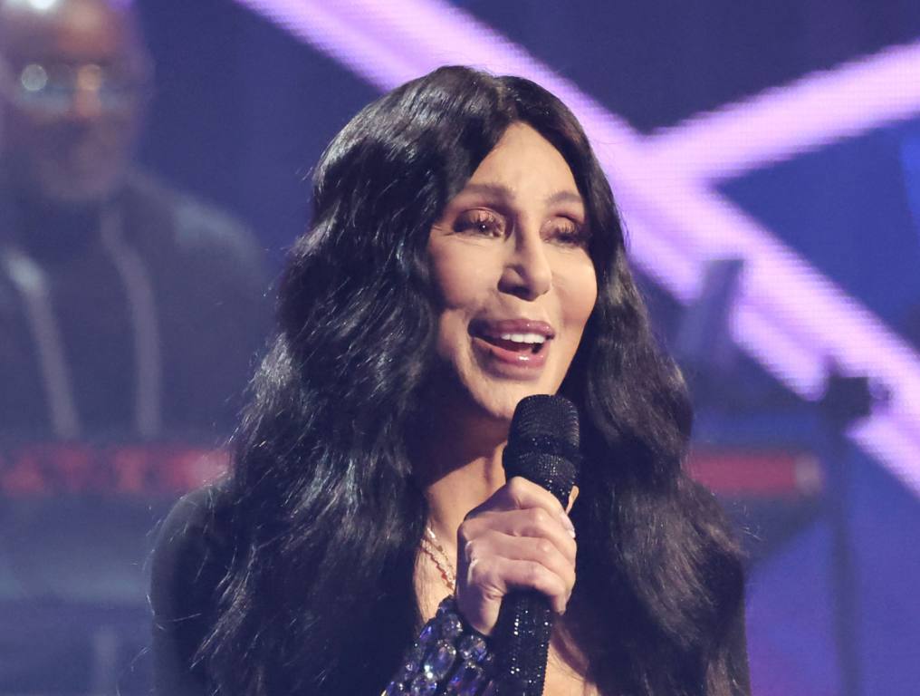 Cher performing on stage.