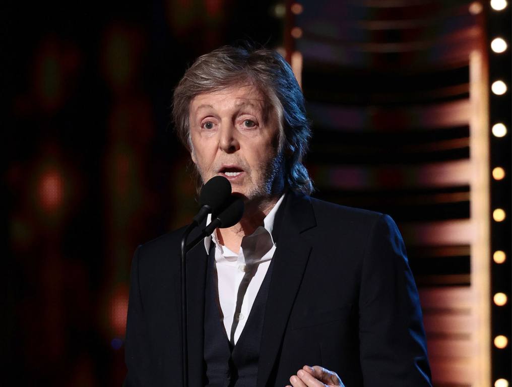 Paul McCartney speaks onstage during the 36th Annual Rock & Roll Hall Of Fame Induction Ceremony at Rocket Mortgage Fieldhouse on October 30, 2021 in Cleveland, Ohio.