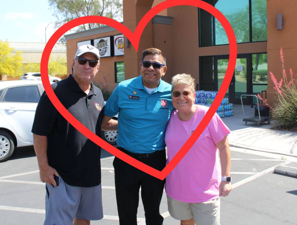 From left to right: Mike O'Brian, Juan Salinas from Salvation Army and Carla Rea