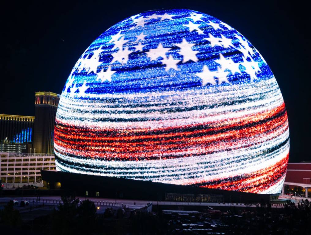 Las Vegas Sphere Adds Sound To Fourth Of July Show