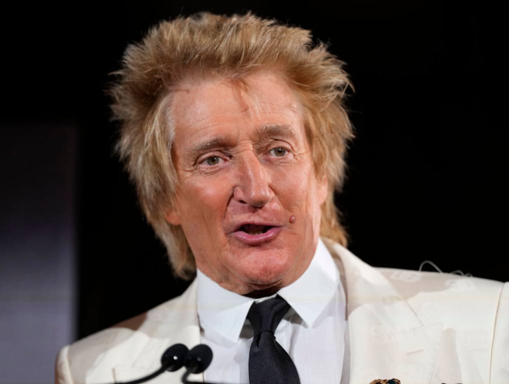 Rod Stewart speaks as he presents the Teaching award at King Charles III's inaugural King's Foundation charity awards at St James's Palace on June 11, 2024 in London, England.