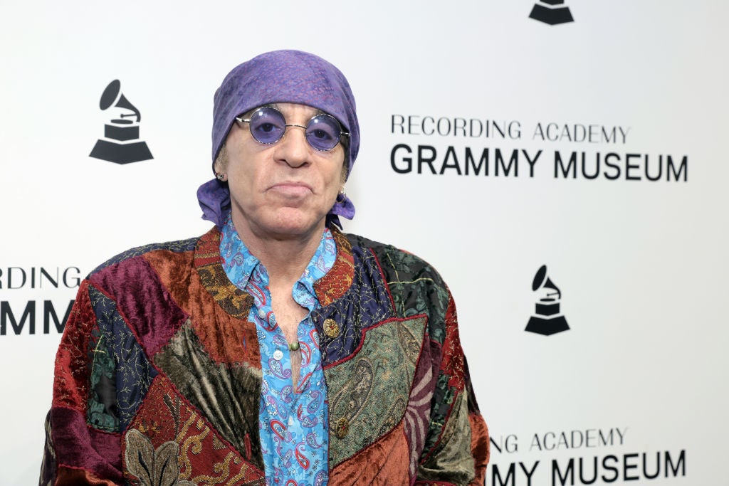 Steven Van Zandt dressed colorfully at the Grammy museum.