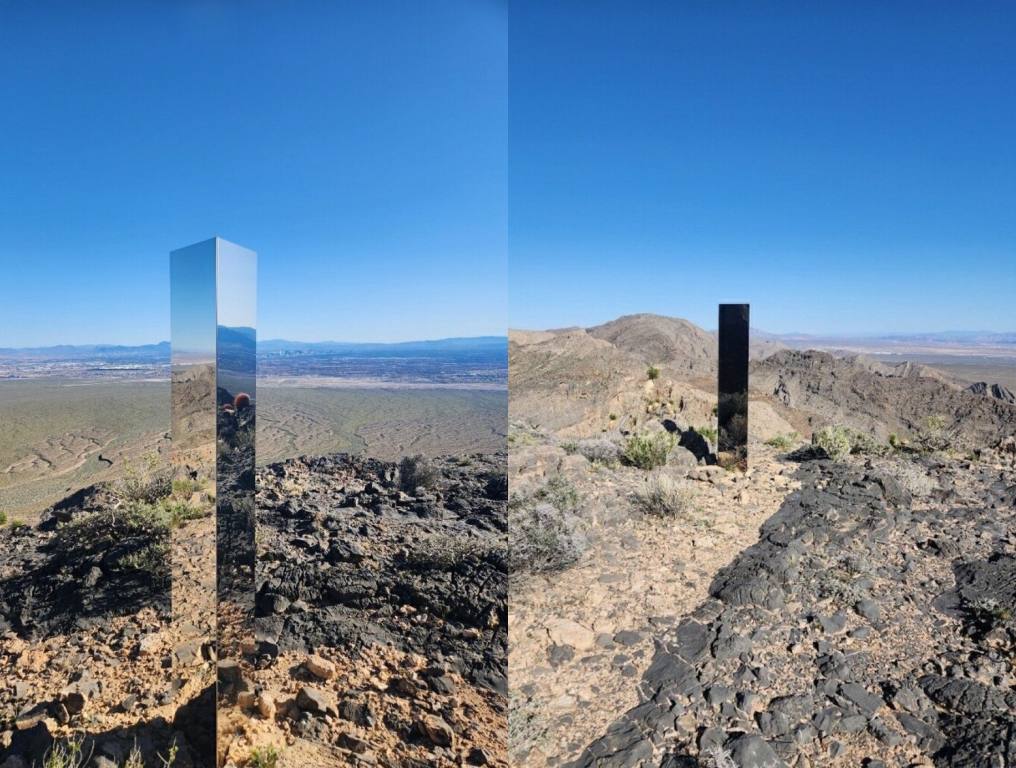 Over the weekend, Las Vegas Metropolitan Police Department spotted this mysterious monolith near Gass Peak north of the valley.