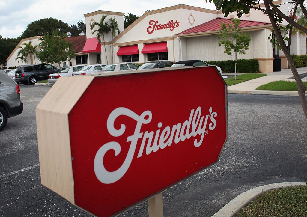 A Friendly's Ice Cream Corp restaurant is seen during the day. Friendly's ice cream bars are new