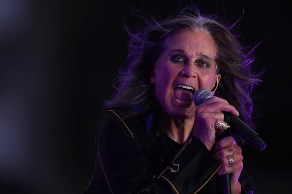 Ozzy Osbourne performs during half-time of the 2022 NFL season opening game between the Buffalo Bills and the Los Angeles Rams at SoFi Stadium on September 08, 2022 in Inglewood, California.