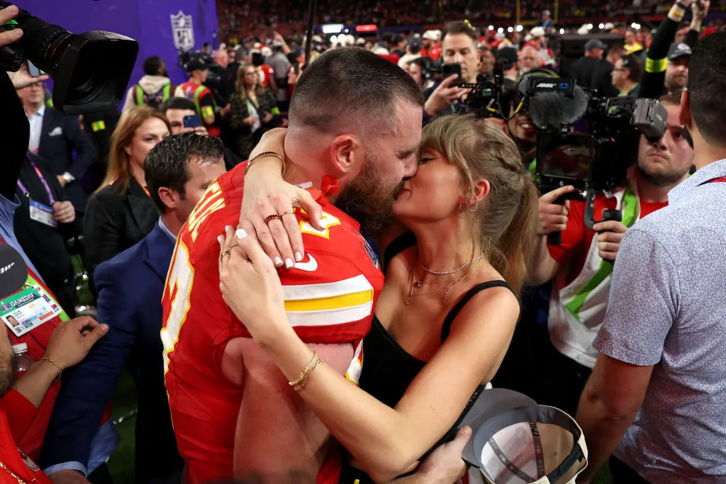 Taylor Swift and Travis Kelce kissing. Taylor Swift fans are wondering if they'll see their favorite pop star at any Chiefs games cheering on her boyfriend, Travis Kelce.