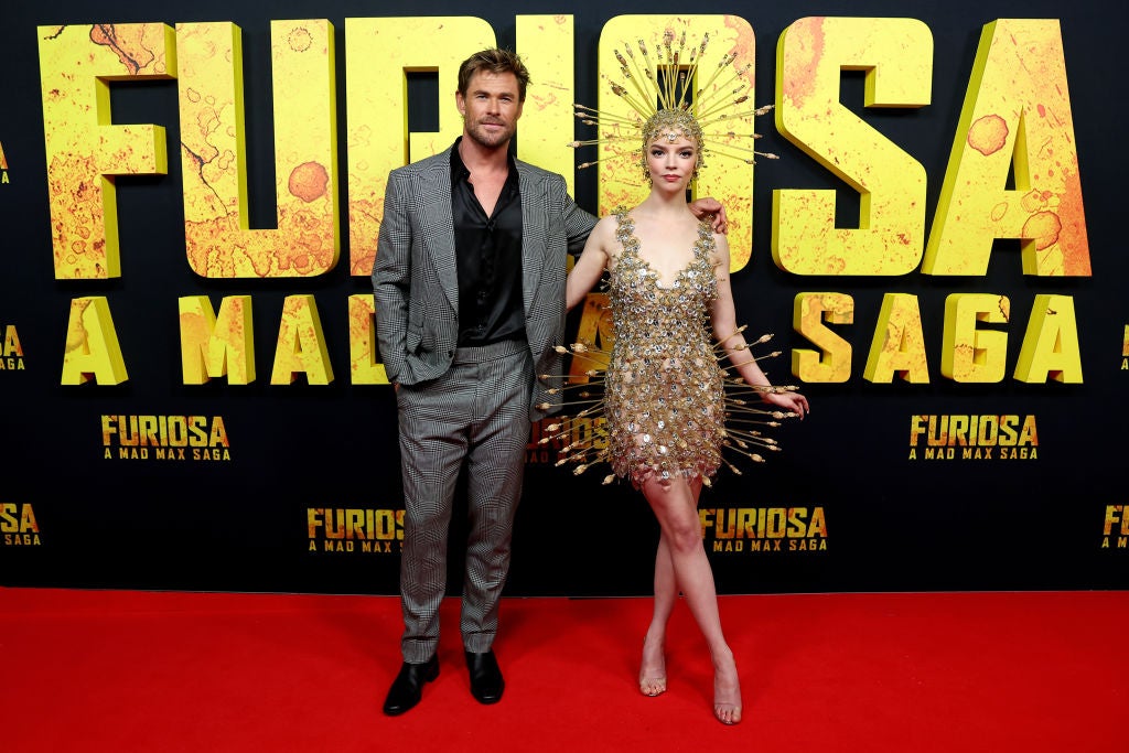 Chris Hemsworth and Anya Taylor-Joy on Red Carpet for premiere of Furiosa A Mad Max Saga. One-Word Movie Review: 'Furiosa: A Mad Max Saga'