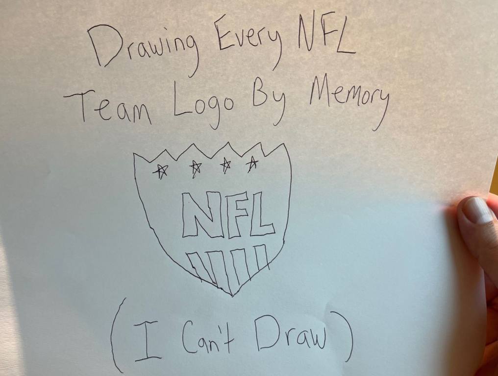 Cort Freeman's drawing of the NFL logo. Drawing Every NFL Team Logo By Memory (I Can't Draw)