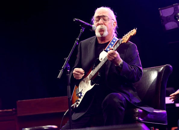 Guitarist Jeff Baxter performs on stage during the 31st Annual NAMM Technical Excellence & Creativity (TEC) Awards at the Anaheim Hilton on January 23, 2016 in Anaheim, California.