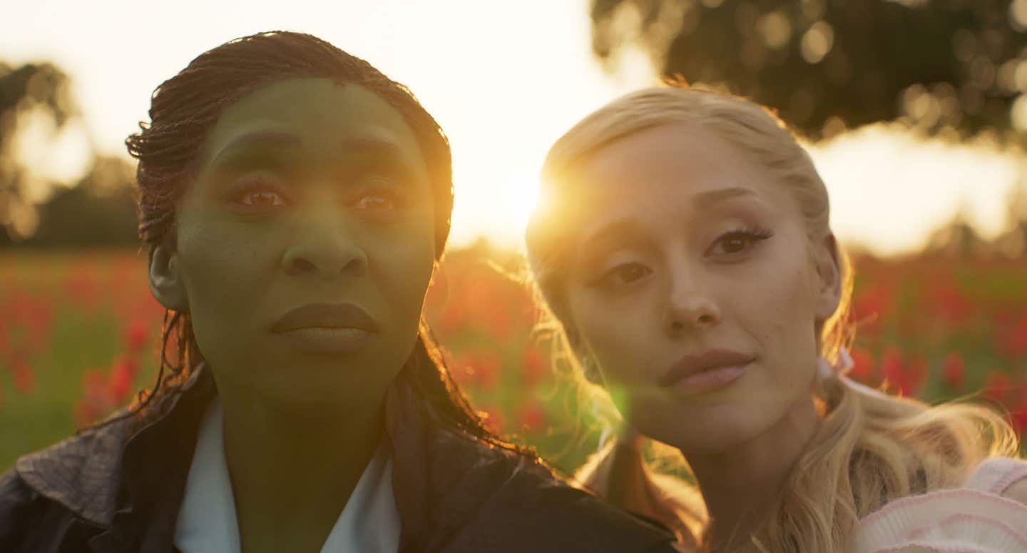 Cynthia Erivo is Elphaba and Ariana Granda is Glinda in WICKED, directed by Jon M. Chu