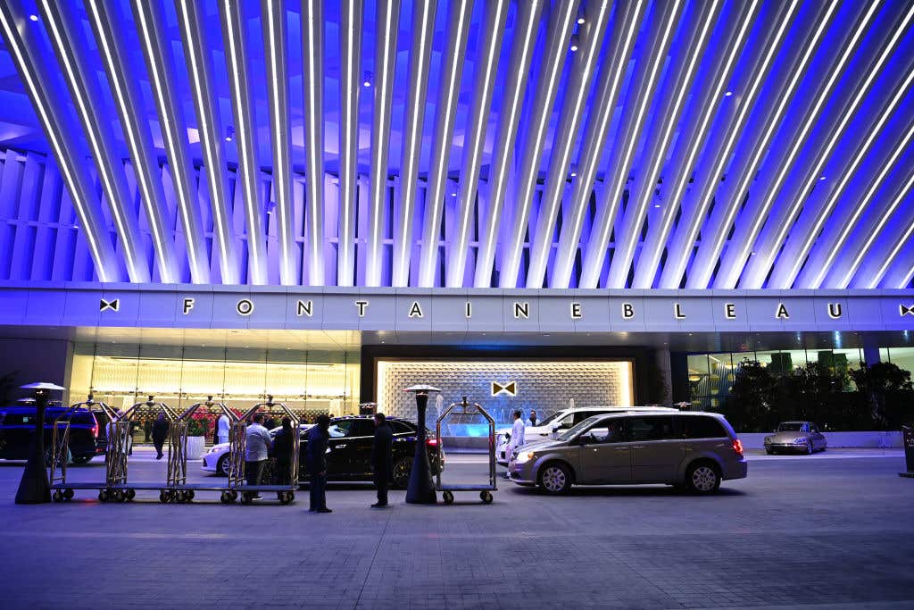 LAS VEGAS, NEVADA - DECEMBER 13: A view of the atmosphere is seen during the Fontainebleau Las Vegas Star-Studded Grand Opening Celebration on December 13, 2023 in Las Vegas, Nevada.