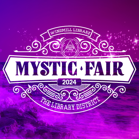 Flyer for the Mystic Fair 2024 at Las Vegas-Clark County Library District. 