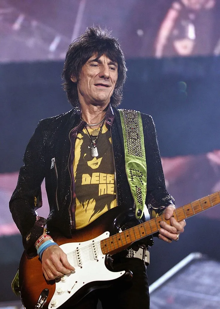 Ronnie Wood of the Rolling Stones performs during their concert at Western Springs, April 16, 2006 in Auckland, New Zealand. 