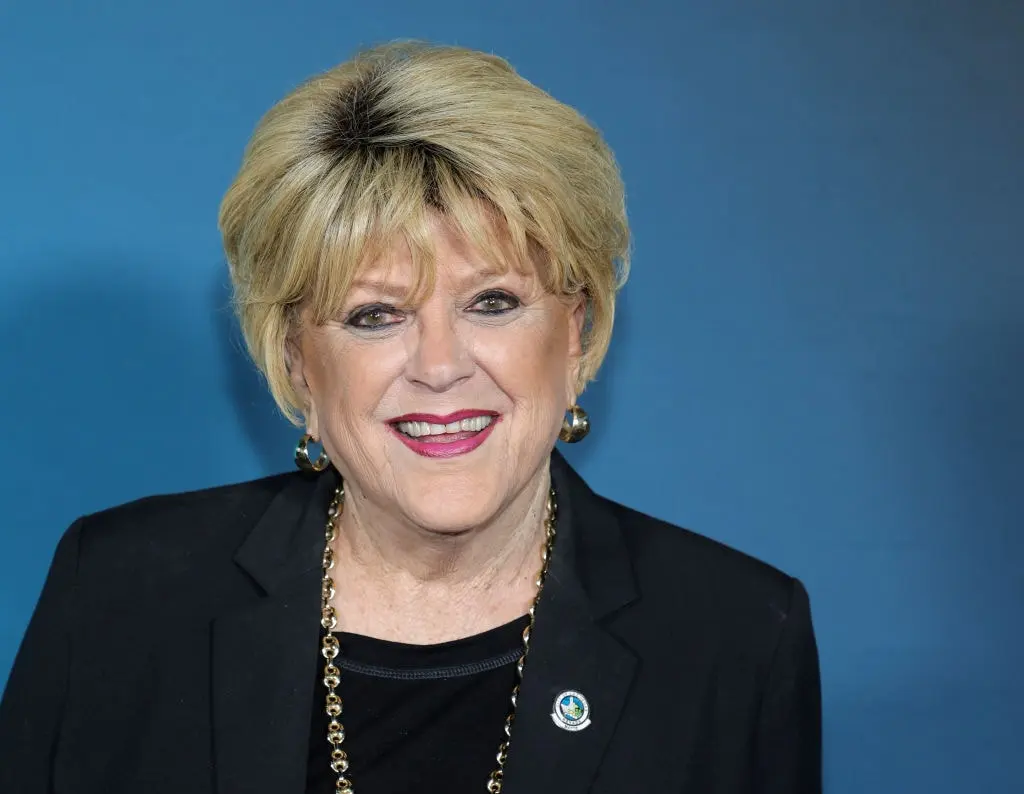 Las Vegas mayor Carolyn Goodman on blue background